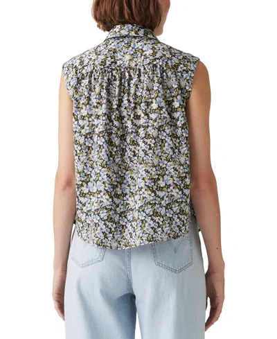 Levi's Women's Gracen Cotton Sleeveless Blouse In Blue