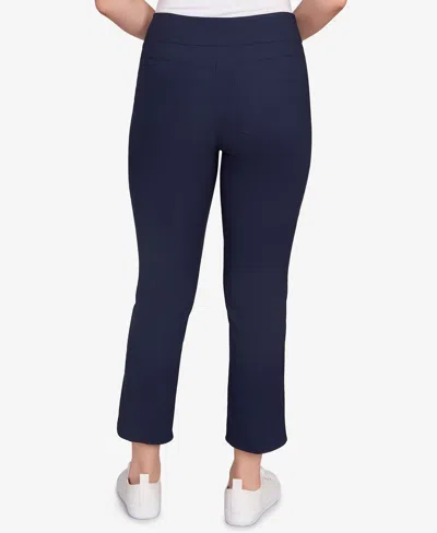 Ruby Rd. Petite Embroidered Ankle Pant In Blue