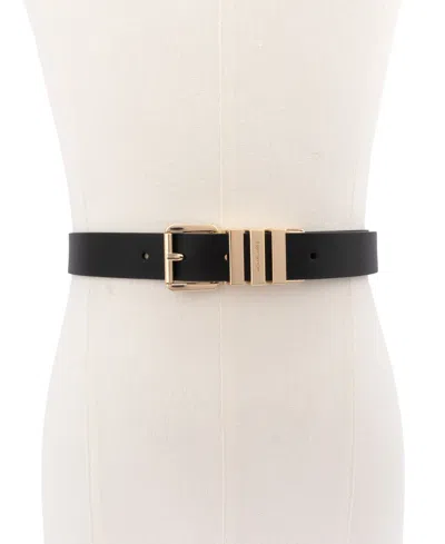 Michael Kors Women's 28mm Reversible Belt In Black Gold