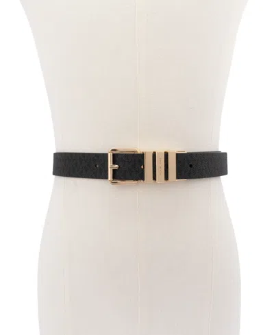 Michael Kors Women's 28mm Reversible Belt In Black Gold