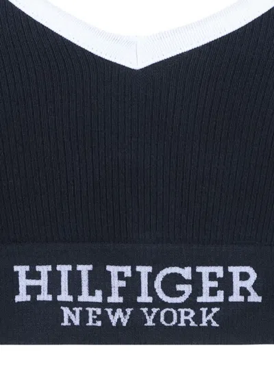 Tommy Hilfiger Logo-print Bra In 蓝色