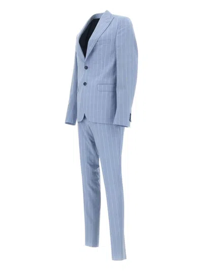 Ungaro Stretch-wool Suit In 蓝色