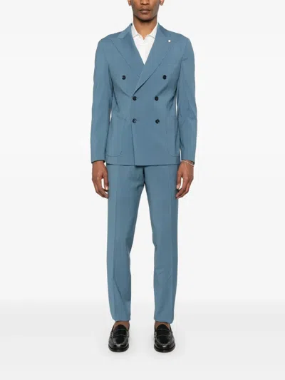 Luigi Bianchi Mantova Wool Suit In Blau