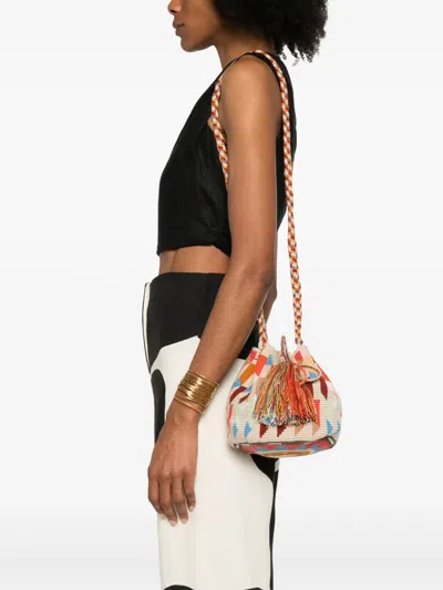 Guanabana Geometric-pattern Bucket Bag In 中性色