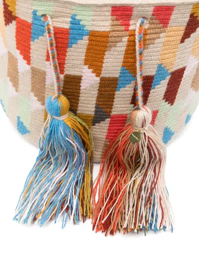 Guanabana Geometric-pattern Bucket Bag In 中性色