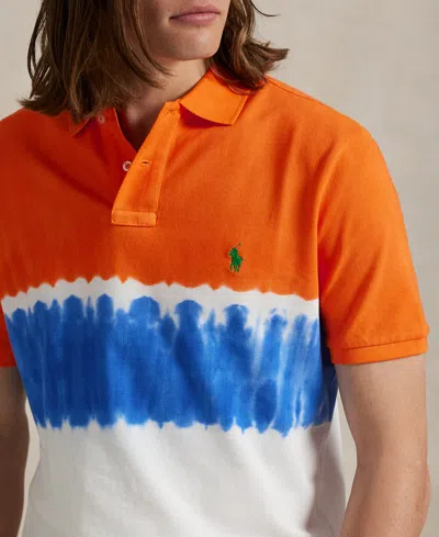 POLO RALPH LAUREN MEN'S CLASSIC-FIT DIP-DYED MESH POLO SHIRT 