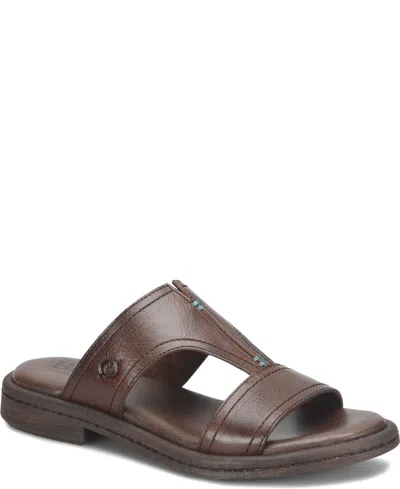 Born Women's Remo Round Toe Flat Sandals In Brown Bark