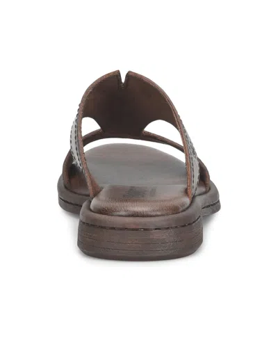 Born Women's Remo Round Toe Flat Sandals In Brown Bark