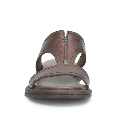 Born Women's Remo Round Toe Flat Sandals In Brown Bark