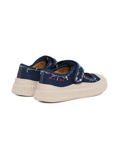 Marni Denim Sneakers In Blue