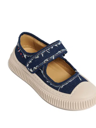 Marni Denim Sneakers In Blue