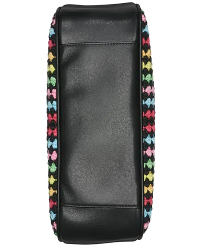 Karl Lagerfeld Desiree Small Leather Hobo Bag In Black Multi