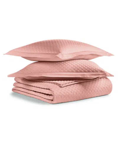 Charter Club Quilted Cotton 3-pc. Coverlet Set, King, Exclusively At Macy's In Coral