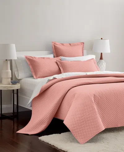 Charter Club Quilted Cotton 3-pc. Coverlet Set, King, Exclusively At Macy's In Coral