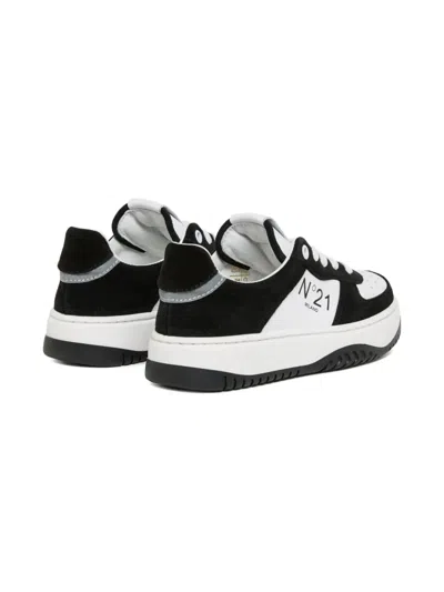 N°21 Logo-print Trainers In White