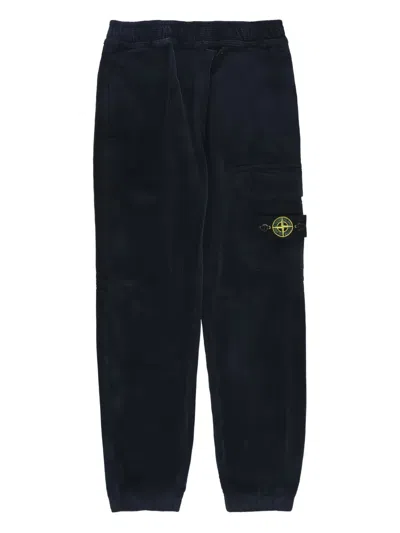 Stone Island Elastic Waist Casual Pants In 蓝色