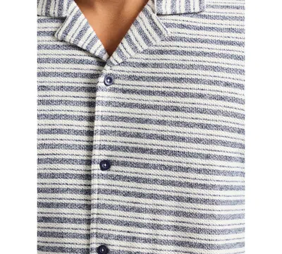 Buffalo David Bitton Men's Stripe Jersey Shirt In White