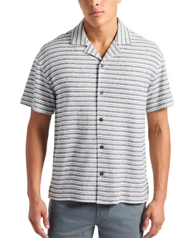Buffalo David Bitton Men's Stripe Jersey Shirt In White