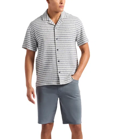 Buffalo David Bitton Men's Stripe Jersey Shirt In White