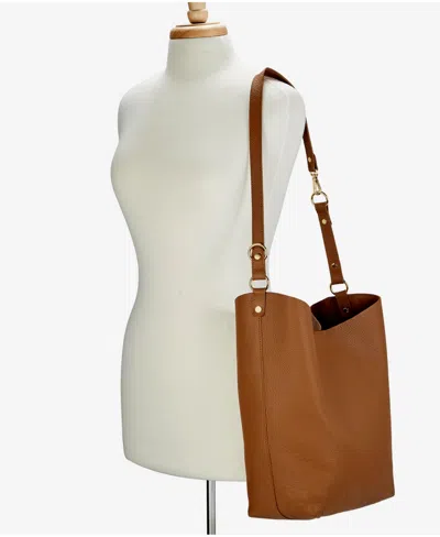 Gigi New York Addison Hobo Leather Bag In Tan