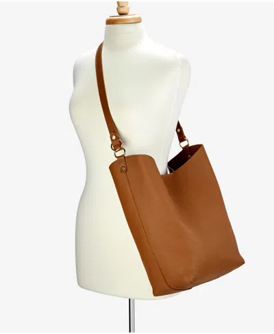 Gigi New York Addison Hobo Leather Bag In Tan
