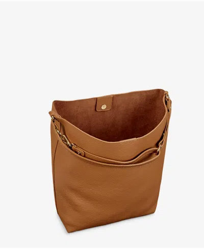 Gigi New York Addison Hobo Leather Bag In Tan