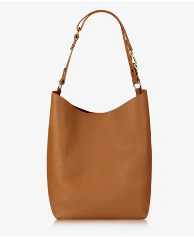 Gigi New York Addison Hobo Leather Bag In Tan
