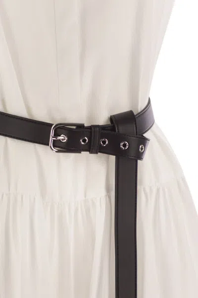 Max Mara Studio Bairo Long Belted Dress Clothing In White