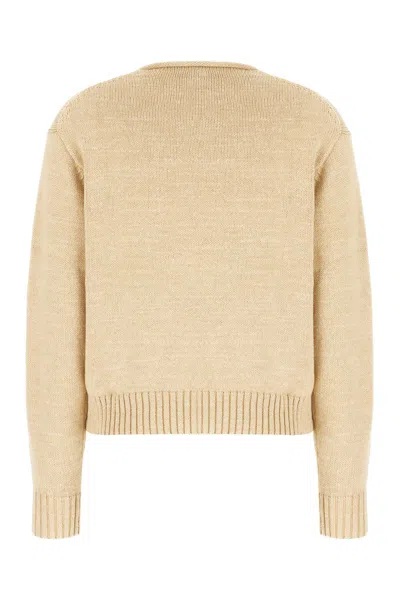 Polo Ralph Lauren Bear Polo Shirt With Rolled Collar In Beige