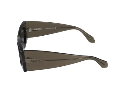 Alaïa Rectangular Frame Sunglasses In Brown Brown Grey