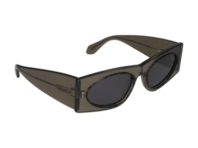 Alaïa Rectangular Frame Sunglasses In Brown Brown Grey