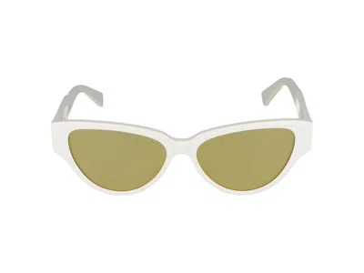 Bottega Veneta Bv1319s Eye Logo-print Acetate Sunglasses In White White Yellow