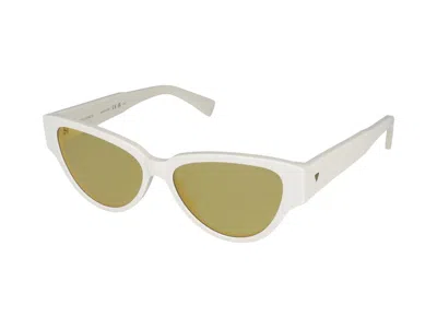 Bottega Veneta Bv1319s Eye Logo-print Acetate Sunglasses In White White Yellow