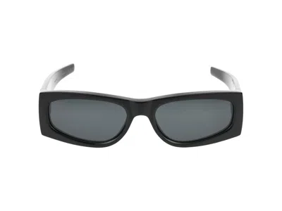 Saint Laurent Eyewear Rectangular Frame Sunglasses In Black Black Black