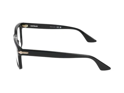 Montblanc Eyeglasses In Black Black Transparent