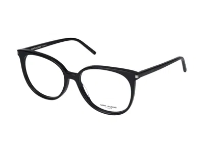 Saint Laurent Eyeglasses In Black Black Transparent