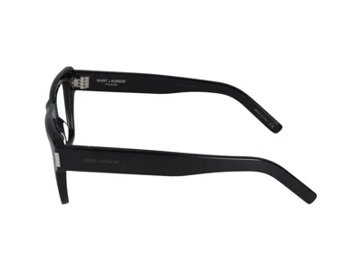 Saint Laurent Eyeglasses In Black Black Transparent