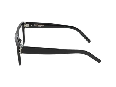 Saint Laurent Eyeglasses In Black Black Transparent