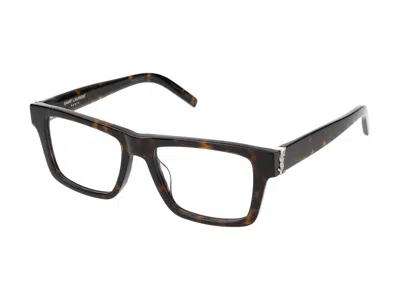 Saint Laurent Eyeglasses In Havana Havana Transparent