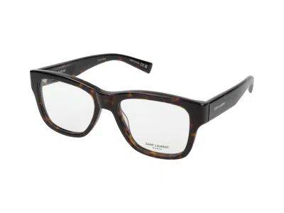 Saint Laurent Eyeglasses In Havana Havana Transparent