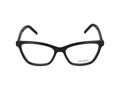 Saint Laurent Eyewear Optical In Black Black Transparent
