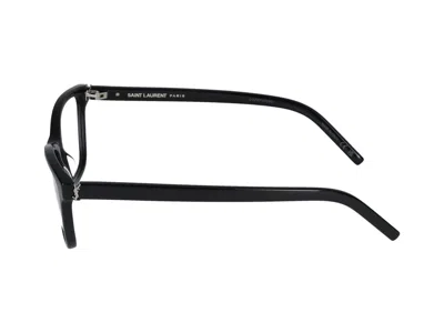 Saint Laurent Eyewear Optical In Black Black Transparent