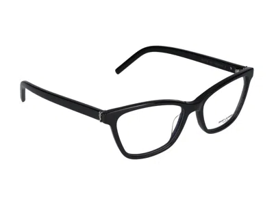 Saint Laurent Eyewear Optical In Black Black Transparent