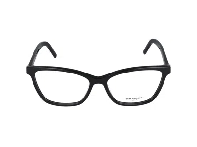 Saint Laurent Eyewear Optical In Black Black Transparent