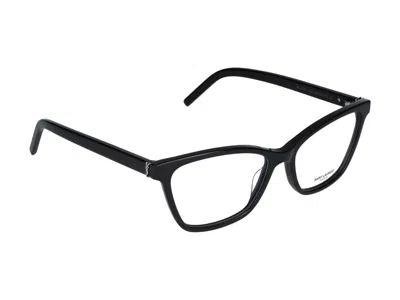 Saint Laurent Eyewear Optical In Black Black Transparent