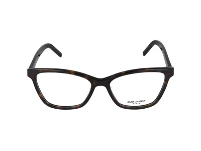 Saint Laurent Eyewear Optical In Havana Havana Transparent