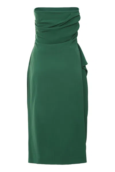 Max Mara Studio Acceso Corset Dress In Green