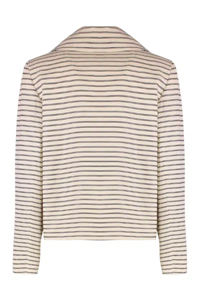 Max Mara Studio Assuan Double-breasted Jacket In Beige