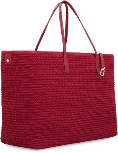 Tommy Hilfiger X Sofia Richie Grainge The Sofia Capsule Leather Tote Bag In Red
