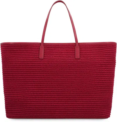 Tommy Hilfiger X Sofia Richie Grainge The Sofia Capsule Leather Tote Bag In Red